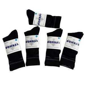Bombas women's black socks size small 5 pairs new midcalf honeycomb